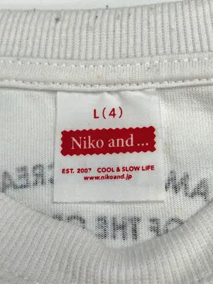 niko and .../ニコアンド/Tシャツ/カットソー/トップス/ホワイト/K