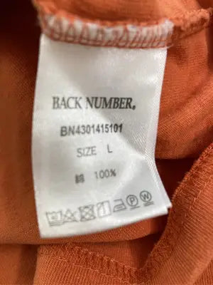 BACK NUMBER/バックナンバー/Tシャツ/カットソー/トップス/オレンジ/L