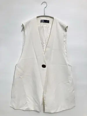 ZARA/ザラ/ベスト/トップス/ホワイト/EUR L