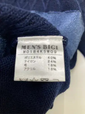 Men's Bigi/ニット/セーター/トップス/ネイビー/S