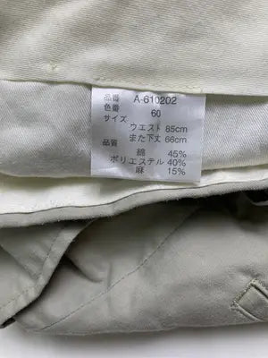 スラックス/パンツ/ベージュ/ウエスト85cm　また下丈66cm