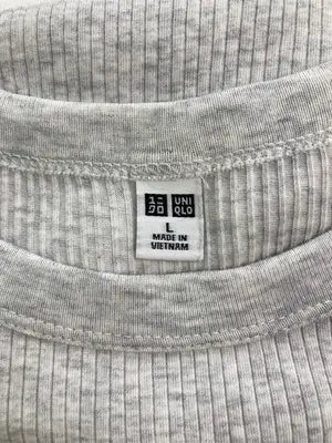 UNIQLO/ユニクロ/Tシャツ/カットソー/トップス/グレー/L