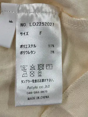 Tシャツ/カットソー/トップス/アイボリー/F