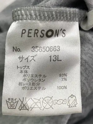 PERSON'S/パーソンズ/Tシャツ/カットソー/トップス/グレー/13L