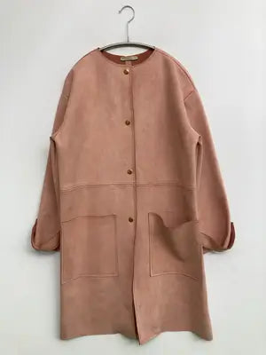 ZARA/ザラ/ノーカラーコート/ジャケット/アウター/ピンク/USA S