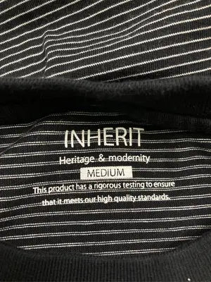 INHERIT/インヘリット/Tシャツ/カットソー/トップス/ブラック/MEDIUM
