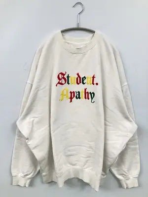 Student Apathy/スチューデントアパシー/スウェット/トップス/ホワイト/L