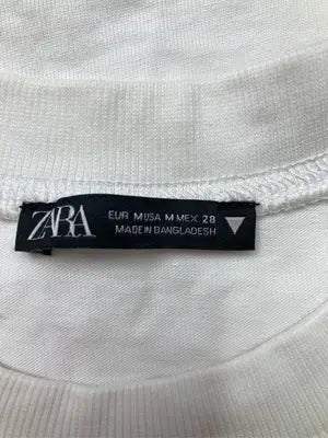 ZARA/ザラ/Tシャツ/カットソー/トップス/ホワイト/USA M