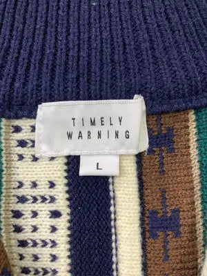 TIMELY WARNING/タイムリーワーニング/ニット/セーター/トップス/ネイビー/L
