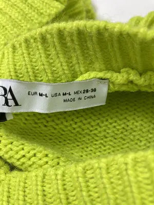 ZARA/ザラ/ニット/セーター/トップス/ライトグリーン/M〜L