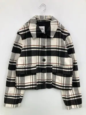 ZARA/ザラ/ショートコート/ジャケット/アウター/ホワイト/USA M