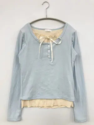 Tシャツ/カットソー/トップス/スカイブルー/F