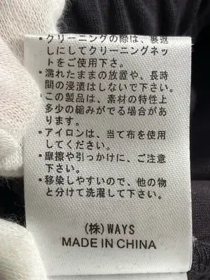 WAYS WILL/スウェットパンツ/パンツ/ブラック/F