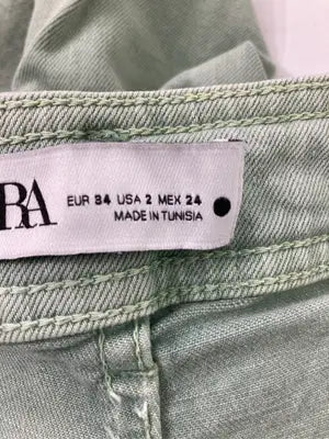 ZARA/ザラ/デニムパンツ/パンツ/ライトグリーン/EUR 34