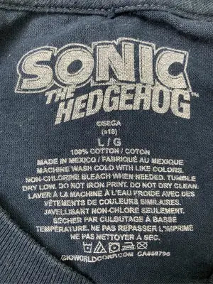 SONIC THE HEDGEHOG/Tシャツ/カットソー/トップス/ブラック/L/G