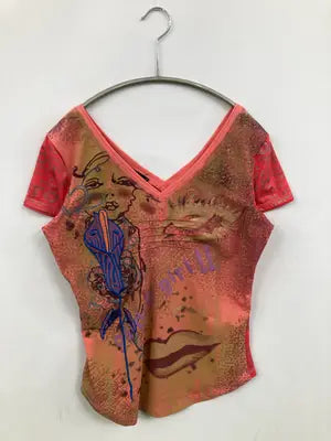 CUSTO/クスト/Tシャツ/カットソー/トップス/レッド/L