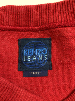 KENZO JEANS/ケンゾージーンズ/スウェット/トップス/レッド/FREE