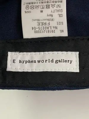 E hyphen world gallery/イーハイフンワールドギャラリー/キャップ/帽子/ネイビー/FREE