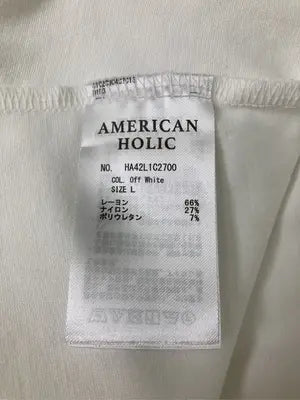 AMERICAN HOLIC/アメリカンホリック/Tシャツ/カットソー/トップス/ホワイト/L