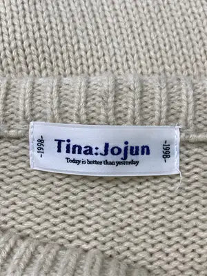 TINA:JOJUN/ティーナジョジュン/ニット/セーター/トップス/ベージュ/M
