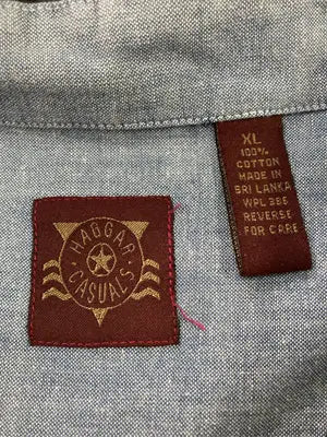 HAGGAR CASUALS/シャツ/ブラウス/トップス/ネイビー/XL