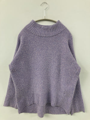 ニット/セーター/トップス/パープル/M