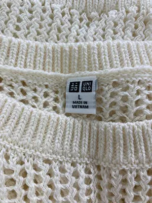 UNIQLO/ユニクロ/ニット/セーター/トップス/アイボリー/L
