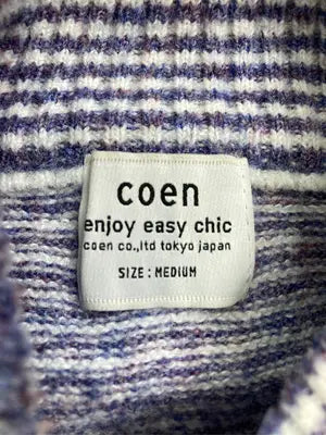 coen/コーエン/ニット/セーター/トップス/ネイビー/MEDIUM