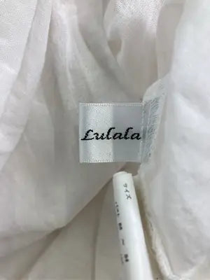 LULALA/シャツワンピース/ワンピース/ドレス/ホワイト/L
