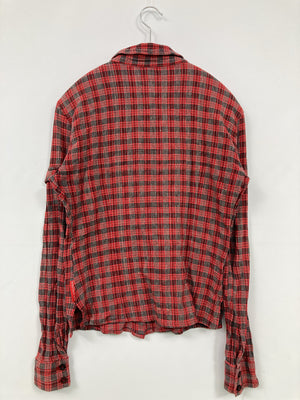 MNG/シャツ/ブラウス/トップス/レッド/L