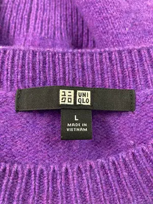 UNIQLO/ユニクロ/ニット/セーター/トップス/パープル/L