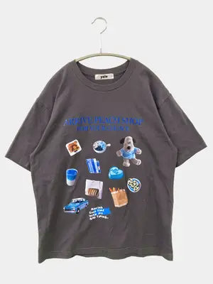 yolo/ヨロ/Tシャツ/カットソー/トップス/グレー