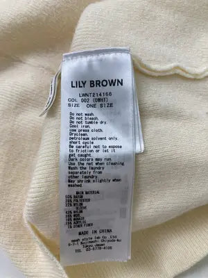 Lily brown/リリーブラウン/ニット/セーター/トップス/アイボリー/ONE SIZE