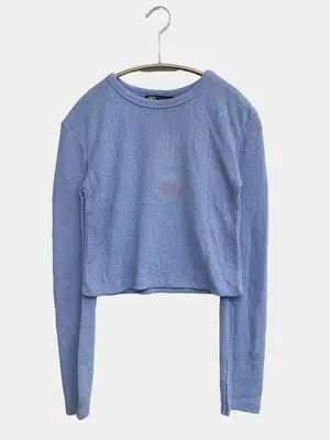 ZARA/ザラ/ニット/セーター/トップス/スカイブルー/USA M