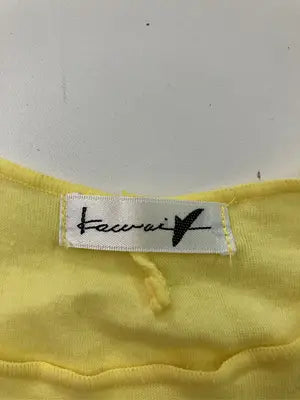 kawaii/Tシャツ/カットソー/トップス/イエロー/L