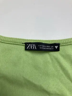 ZARA/ザラ/Tシャツ/カットソー/トップス/ライトグリーン/EUR M