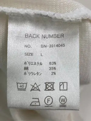 BACK NUMBER/バックナンバー/Tシャツ/カットソー/トップス/アイボリー/L