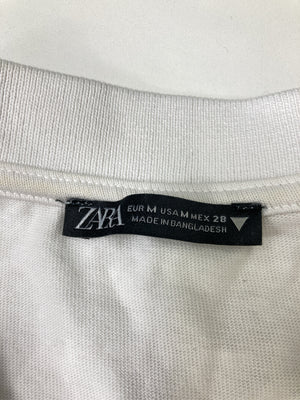 ZARA/ザラ/ポロシャツ/トップス/ホワイト/EUR M/USA M/ MEX 28