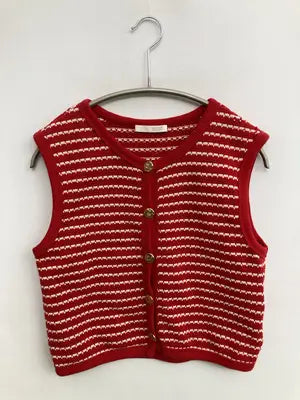 ZARA/ザラ/ベスト/トップス/レッド/USA S