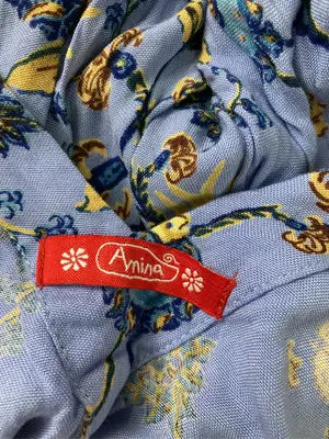 Amina/アミナ/シャツワンピース/ワンピース/ドレス/ブルー
