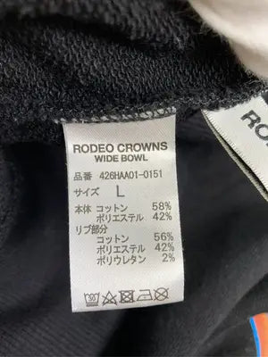 RODEO CROWNS/ロデオクラウンズ/パーカー/トップス/ブラック/L