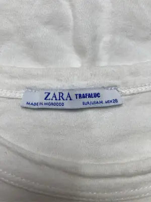 ZARA/ザラ/Tシャツ/カットソー/トップス/ホワイト/EUR M/USA M/MEX 28