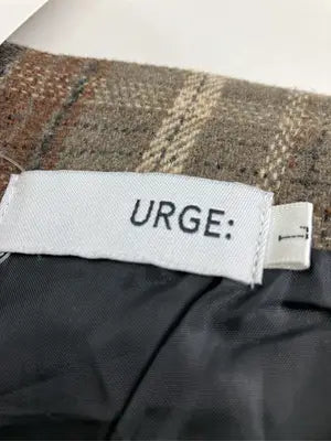URGE:/アージ/ショート/ミニスカート/スカート/ブラウン/L