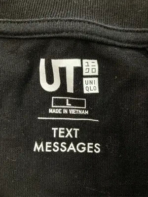 UNIQLO/ユニクロ/Tシャツ/カットソー/トップス/ブラック/L