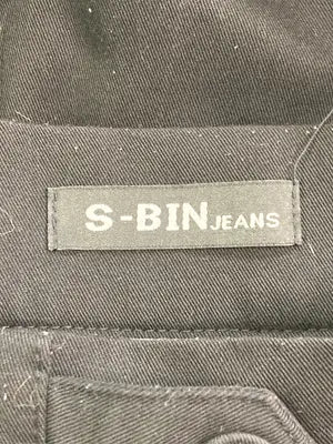 S-BIN JEANS/スラックス/パンツ/ブラック/M