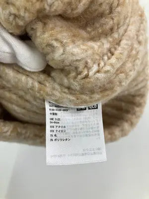 UNIQLO/ユニクロ/ニットキャップ/ビーニー/帽子/ベージュ/ONE SIZE