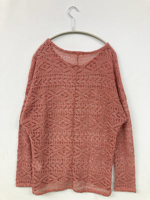 Maple feel/メープルフィール/ニット/セーター/トップス/レッド/L