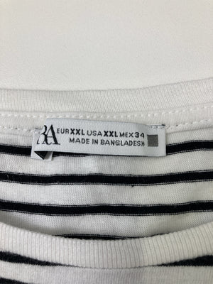 ZARA/ザラ/Tシャツ/カットソー/トップス/ホワイト/EUR XXL/USA XXL/MEX 34