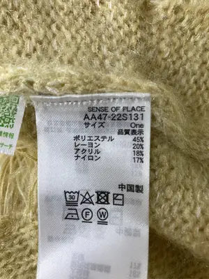 SENSE OF PLACE/センスオブプレイス/ニット/セーター/トップス/イエロー/One