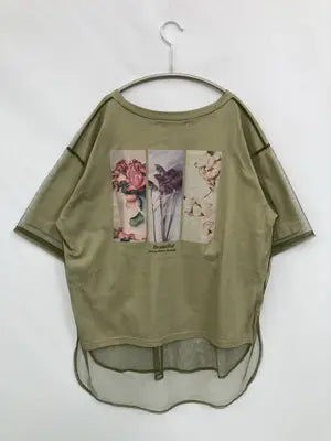 AQUALEAF/アクアリーフ/Tシャツ/カットソー/トップス/カーキ/F